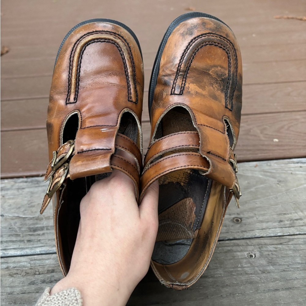 Vintage Dr. Martens ~ 90s Caramel Mary Janes - Picture 7 of 9